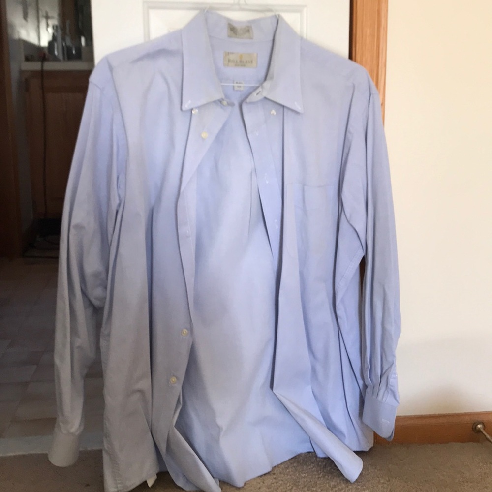 Blue button down shirt